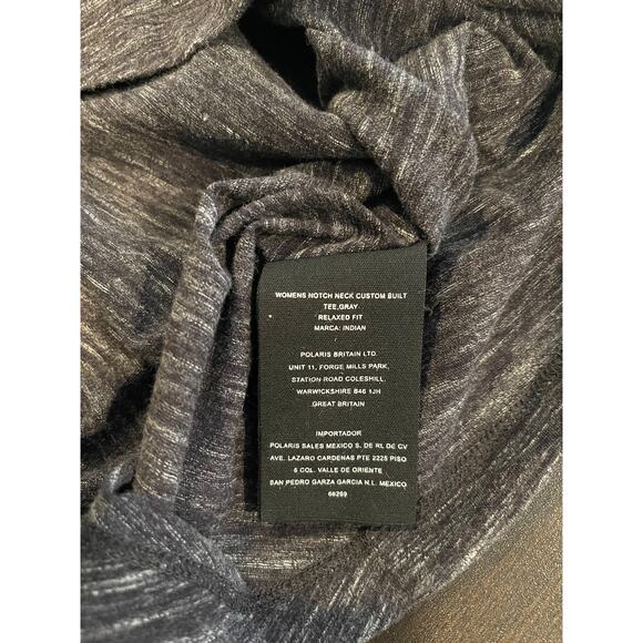 Indian Motorcycle Woman’s Dark Heathered Gray T-Shirt Medium - Picture 5 of 9